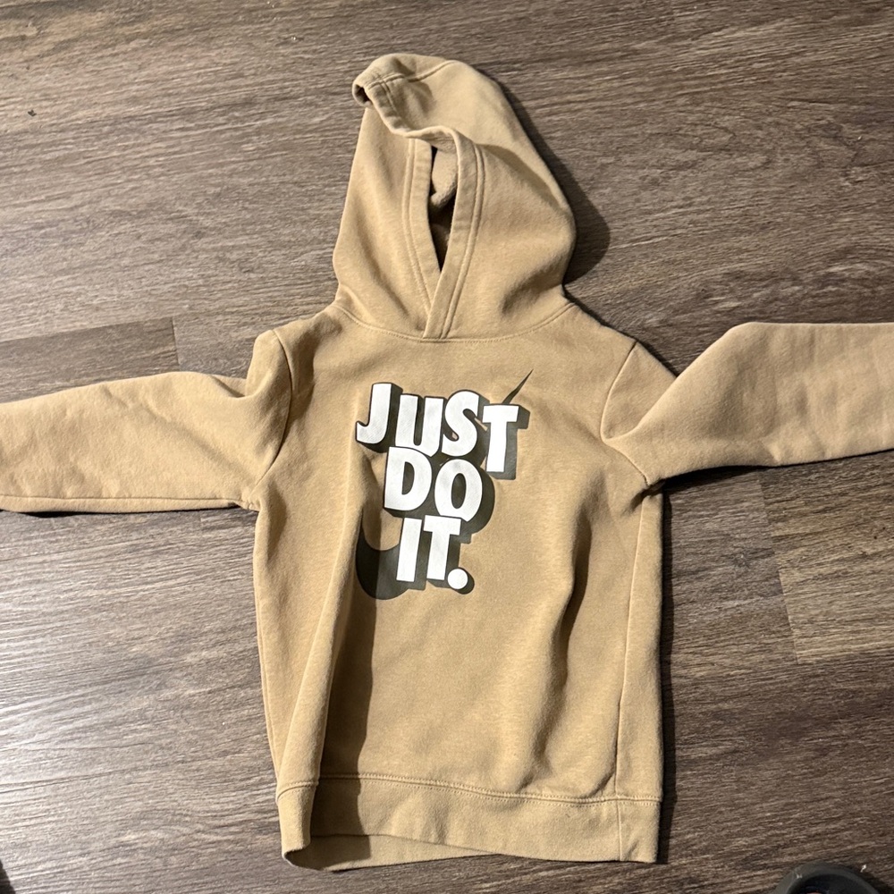 Nike Kids Tan 'Just Do It' Hoodie